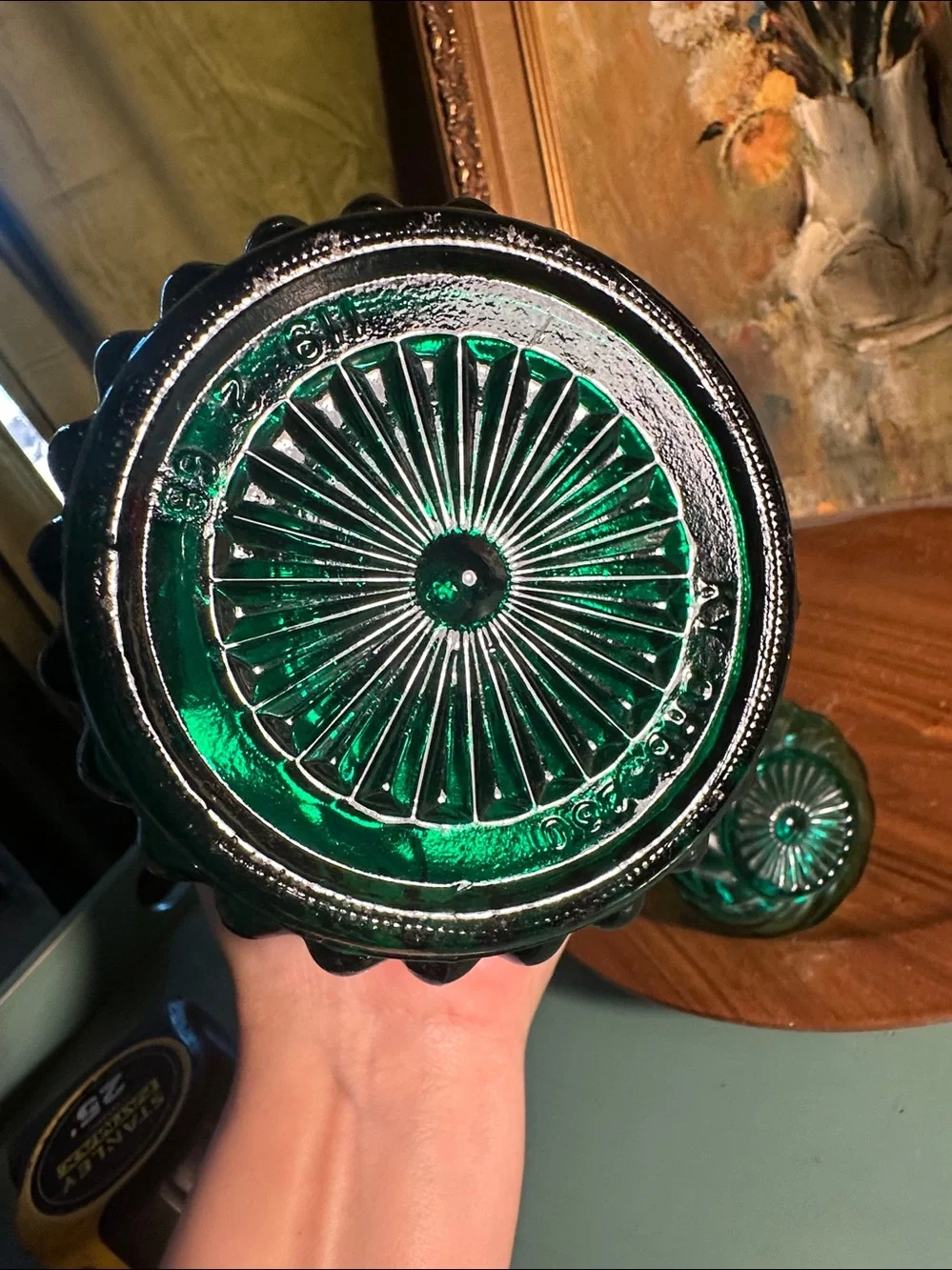 Vintage Jim Beam Bourbon Decanter KY DRB 230 1968 Green (Empty)
